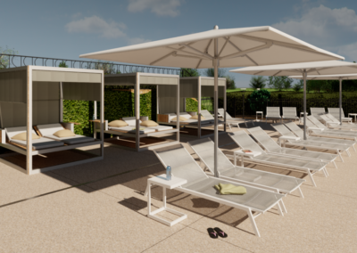 Northmoor Country Club pool day beds