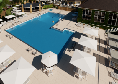 Northmoor Country Club outdoor pool and patio