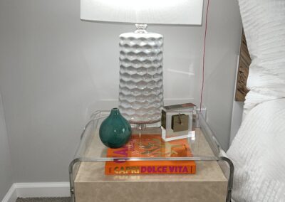 decorated bedside table