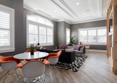 The Brix Long Island Luxury Apartments clubhouse lounge