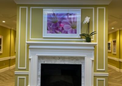 the bristal at bethpage fireplace