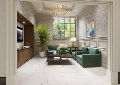 The Bristal at York Avenue lobby lounge